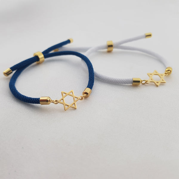 Magen David Cord Bracelet