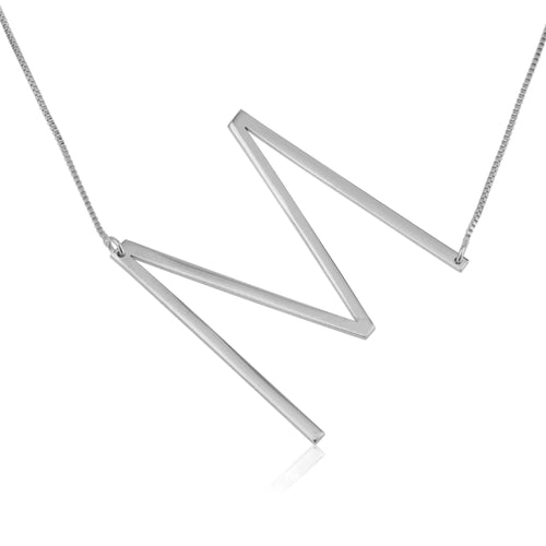 Large Sideways Initial Letter Necklace