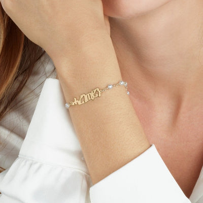 Amharic Pearl Bracelet