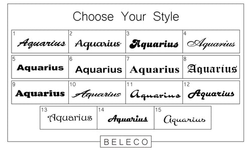 Aquarius Engraved Cuff Bracelet - Beleco Jewelry