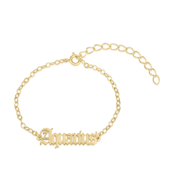 Aquarius Script Bracelet