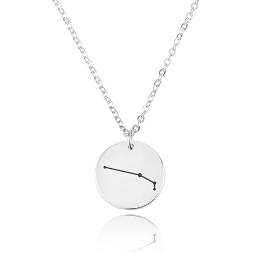 Aries Celestial Constellation Disk Necklace - Beleco Jewelry