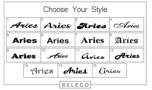 Aries Engraved Cuff Bracelet - Beleco Jewelry