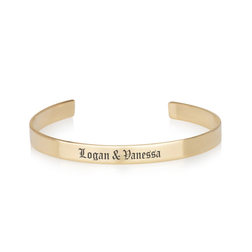 Custom Two Names Cuff Bracelet