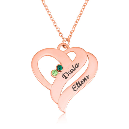 Birthstones Heart Necklace - Beleco Jewelry