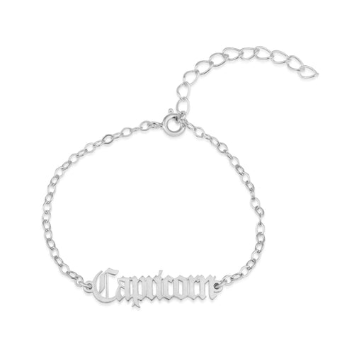 Capricorn Script Bracelet - Beleco Jewelry