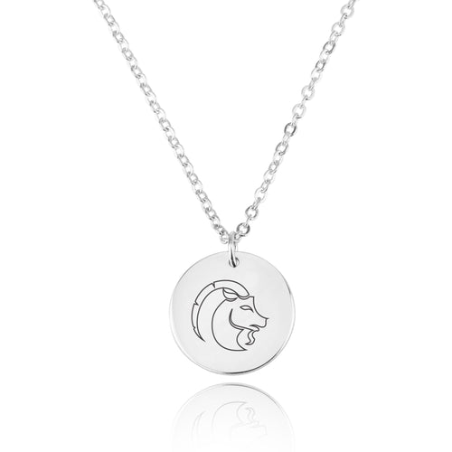Capricorn Zodiac Disk Necklace - Beleco Jewelry