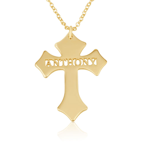 Cross Necklace With Name - Beleco Jewelry