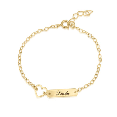 Custom Baby Girl Bar Name Bracelet