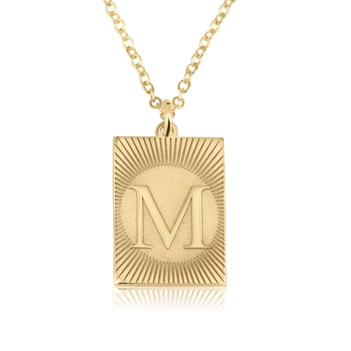 Custom Engraving Letter Necklace - Beleco Jewelry