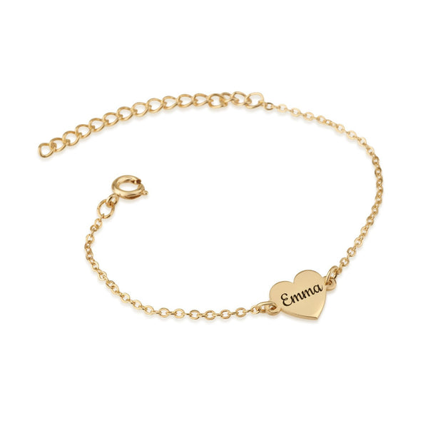 Custom Heart Name Bracelet