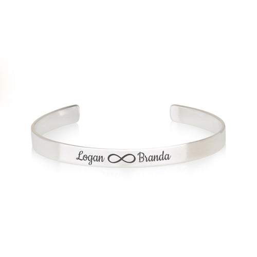 Custom Infinity Names Cuff Bracelet - Beleco Jewelry