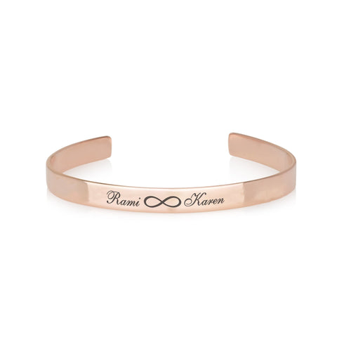 Custom Infinity Names Cuff Bracelet - Beleco Jewelry