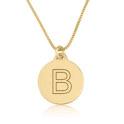 Custom Initial Disc Necklace