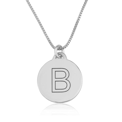 Custom Initial Disc Necklace - Beleco Jewelry