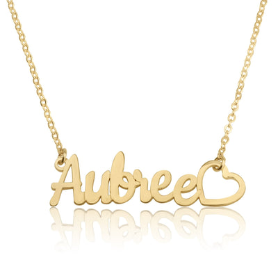 Custom Name Necklace With Heart