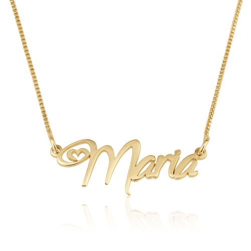 Custom Name Necklace With Hearts - Beleco Jewelry