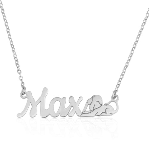Custom Name Necklace With Leo Zodiac Sign - Beleco Jewelry