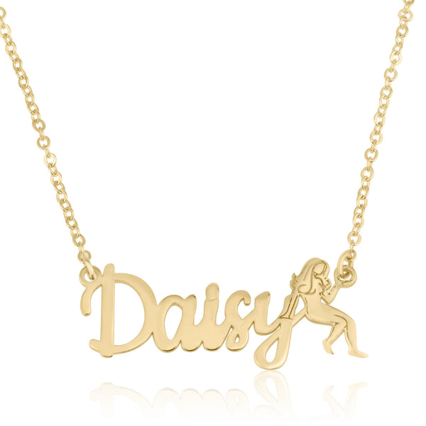 Custom Name Necklace With Virgo Zodiac Sign