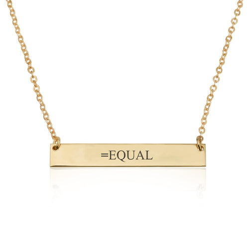 EQUAL Bar Necklace - Beleco Jewelry