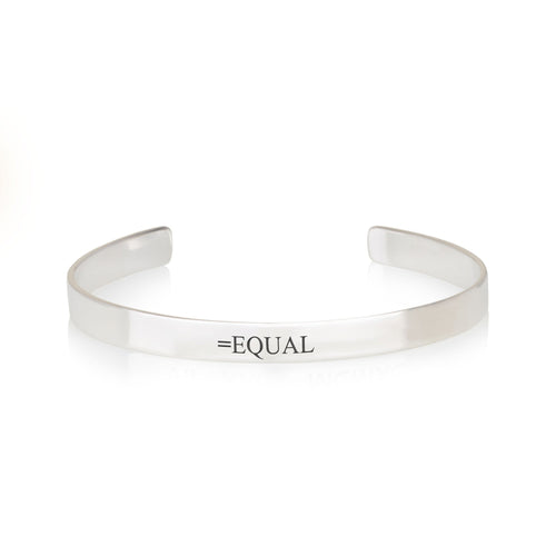 EQUAL Engraved Cuff Bracelet - Beleco Jewelry
