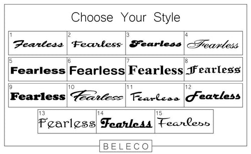 Fearless Engraved Cuff Bracelet - Beleco Jewelry