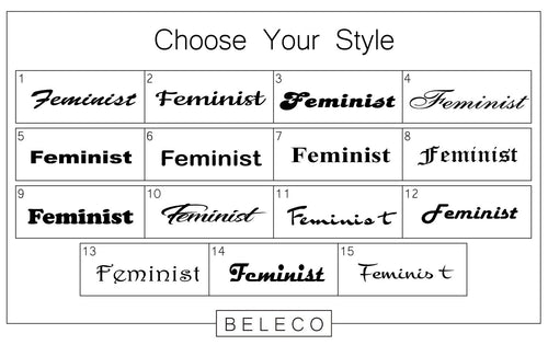 Feminist Engraved Cuff Bracelet - Beleco Jewelry