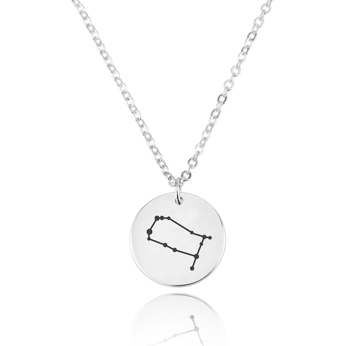 Gemini Celestial Constellation Disk Necklace - Beleco Jewelry