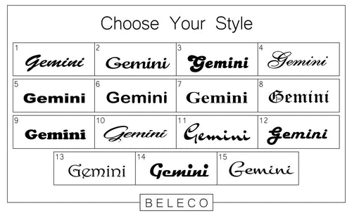 Gemini Engraved Cuff Bracelet - Beleco Jewelry