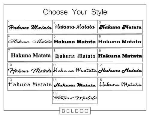 Hakuna Matata Engraved Cuff Bracelet - Beleco Jewelry