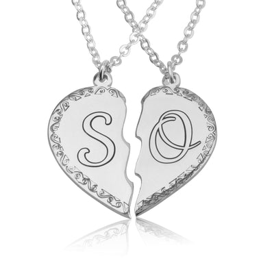 Him And Her Initial Necklaces
