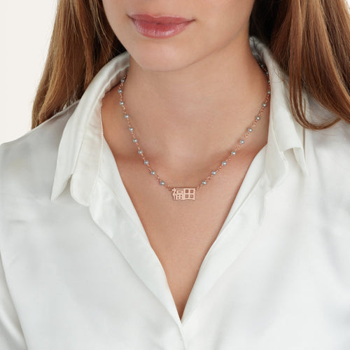 Japanese Pearl Name Necklace - Beleco Jewelry