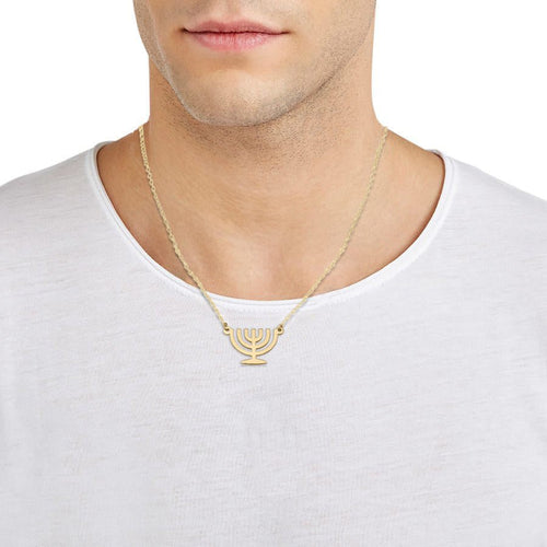 Jewish Menorah Necklace - Beleco Jewelry