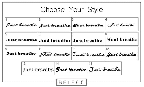 Just Breathe Engraved Cuff Bracelet - Beleco Jewelry