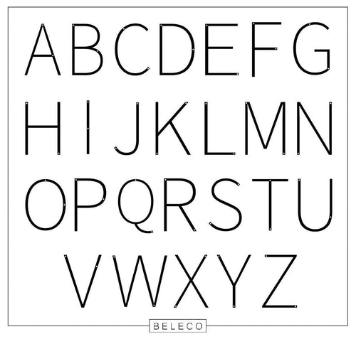 Large Initial Necklace - Beleco Jewelry
