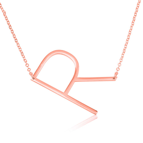 Large Initial Necklace - Beleco Jewelry