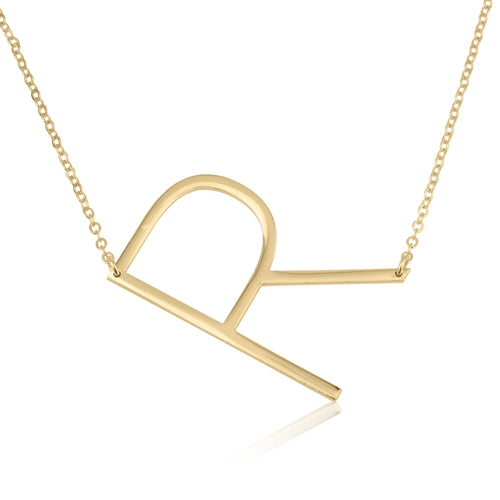 Large Initial Necklace - Beleco Jewelry