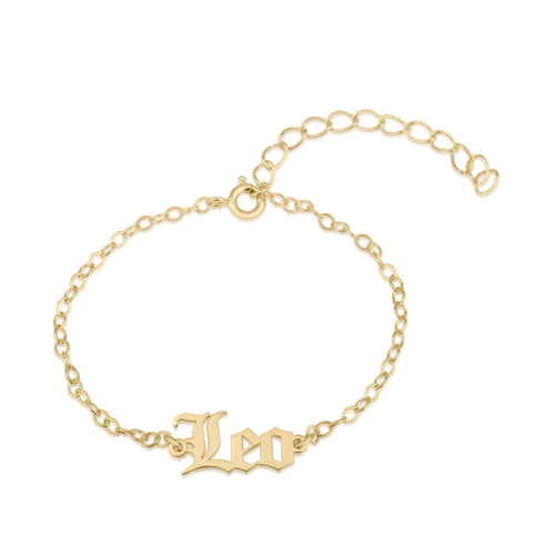 Leo Script Bracelet - Beleco Jewelry