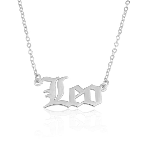 Leo Script Necklace - Beleco Jewelry