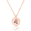 Leo Zodiac Sign Disk Necklace - Beleco Jewelry