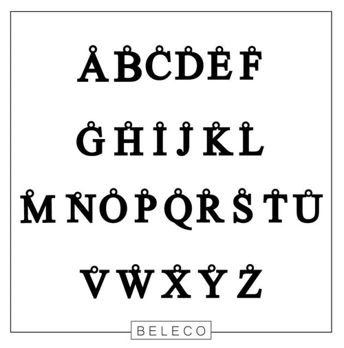 Octagon Initial Necklace - Beleco Jewelry