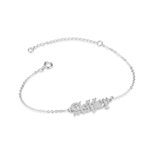 Old English Name Bracelet - Beleco Jewelry
