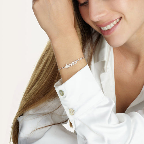 Old English Paperclip Bracelet - Beleco Jewelry