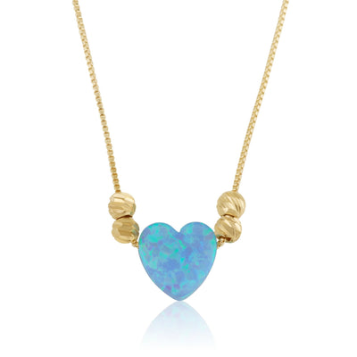 Opal Heart Necklace