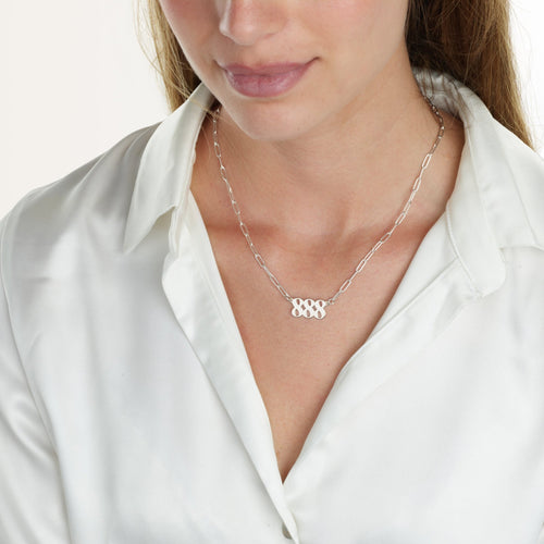 Paperclip Angel Numbers Necklace - Beleco Jewelry