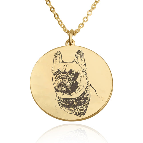 Personalized Dog Photo Engraved Necklace - Beleco Jewelry