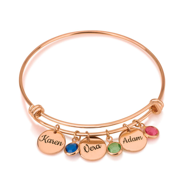 Personalized Gift For Mom Charm Bracelet