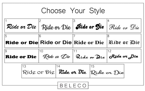 Ride Or Die Engraved Cuff Bracelet - Beleco Jewelry