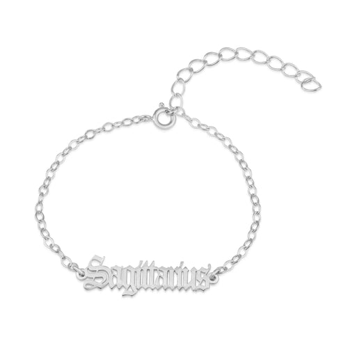Sagittarius Script Bracelet - Beleco Jewelry