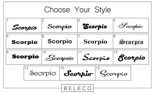 Scorpio Engraved Cuff Bracelet - Beleco Jewelry
